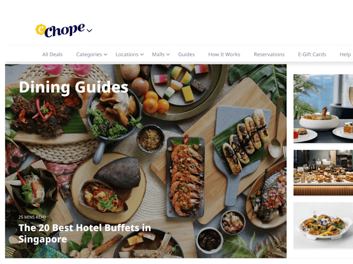 Cover image for SEO articles for Chope, a food reservation app