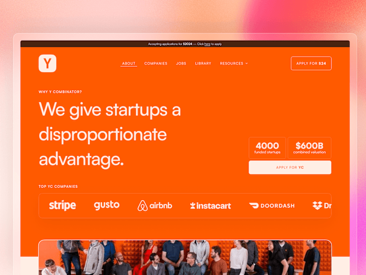 Cover image for Y Combinator Landing Page Redesign