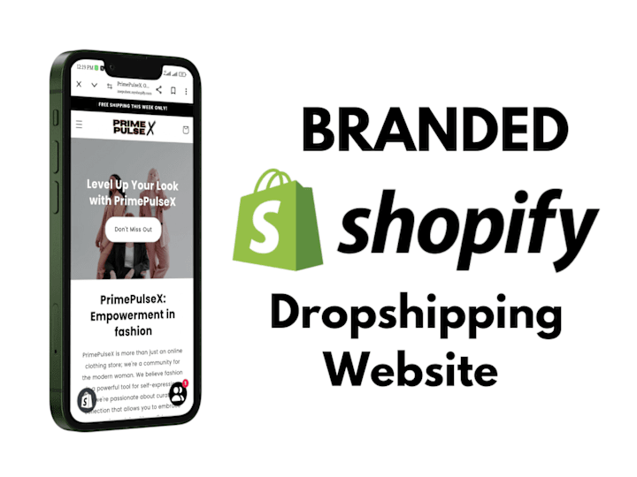 Cover image for Fully Branded Dropshipping Website 