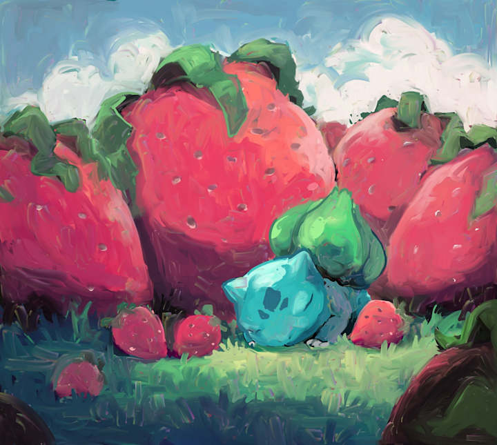 Cover image for Bulbasaur Painting