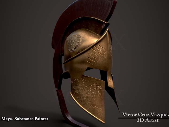 Cover image for Ancient Assets Spartan Soldier Helmet