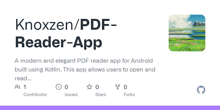 Cover image for PDF Reader App