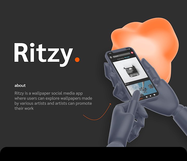 Cover image for Ritzy - A Wallpaper Social Media App :: Behance