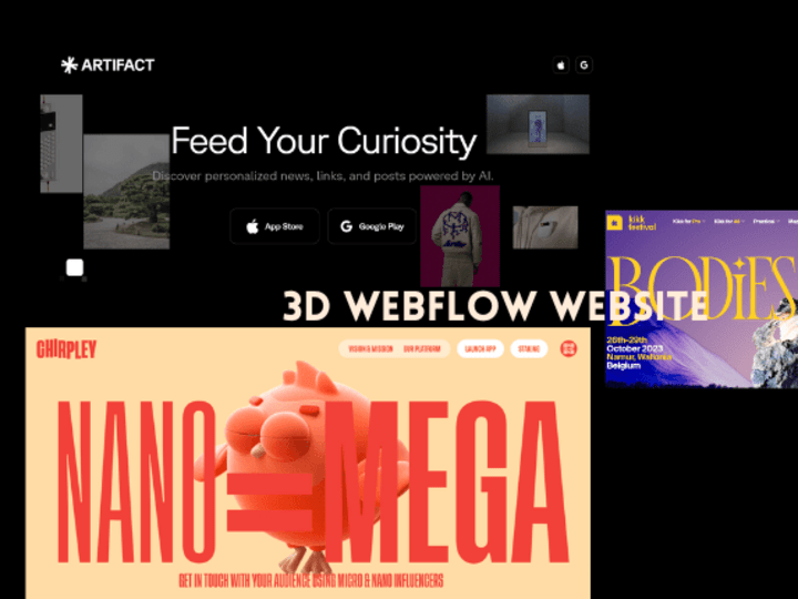 Cover image for I will create a modern responsive interactive 3dwebflow website