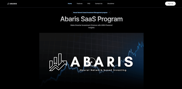 Cover image for Website Design for Abaris | SaaS Program