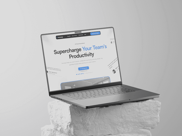 Cover image for Increasy - SaaS landing page design & development