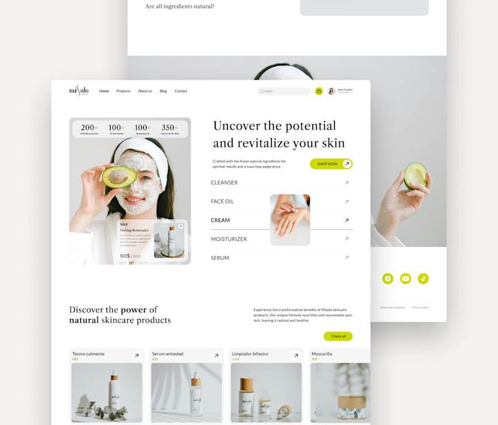 Cover image for Skincare Website Design