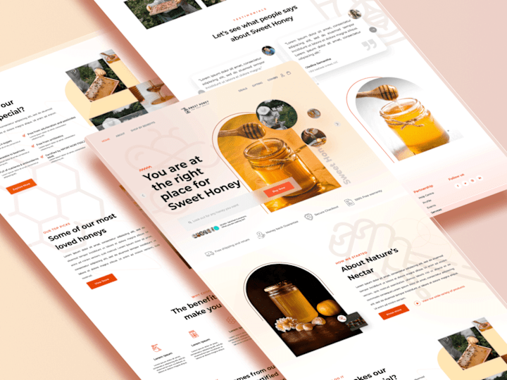 Cover image for HONEY PRODUCT WEBSITE UI/UX