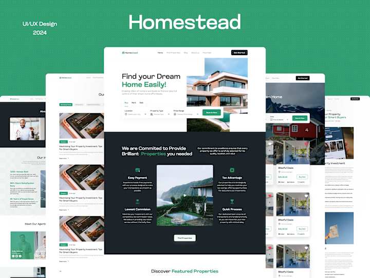 Cover image for Homestead-Real Estate Website UI/UX