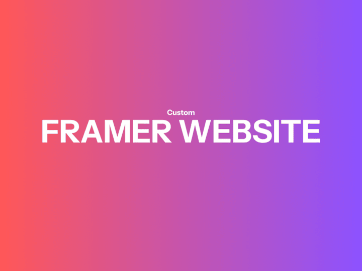 Cover image for Framer Website Design & Development