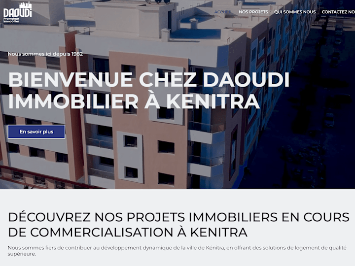 Cover image for Website Design & Development for Daoudi Immobilier