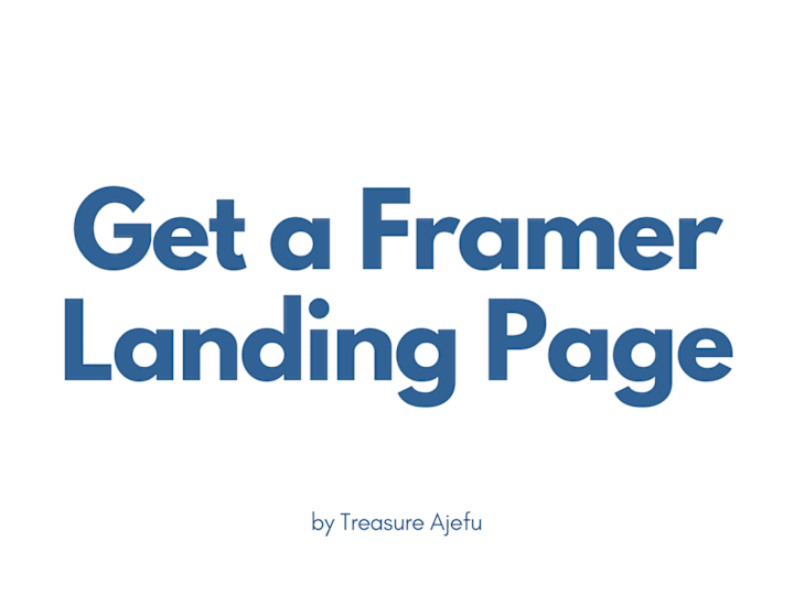 Cover image for Unique High-Quality Landing Pages Built in Framer