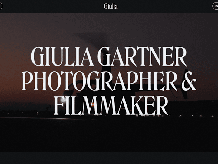 Cover image for Giulia Gartner — Photographer & Filmmaker