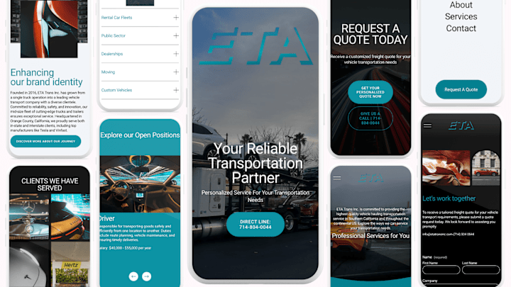 Cover image for ETA Trans Inc. Website 