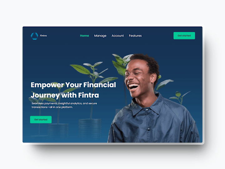 Cover image for Financial Landing page design