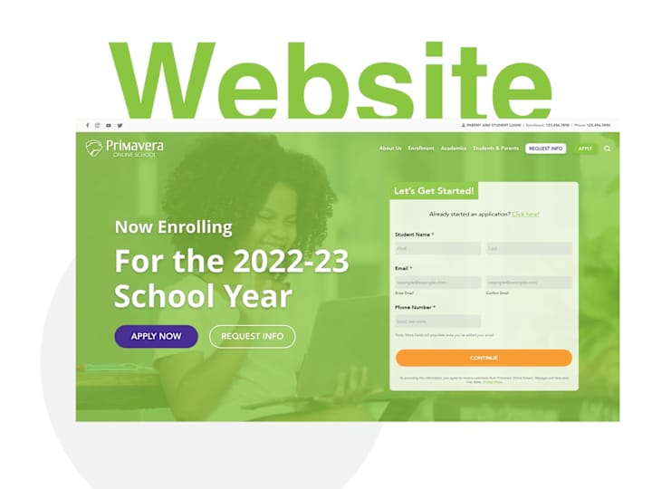 Cover image for Primavera Online School website :: Behance