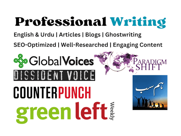 Cover image for Bilingual Journalism & Professional Writing | English & Urdu