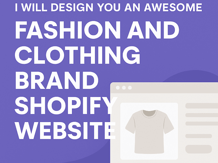 Cover image for I will design an outstanding fashion clothing shopify website