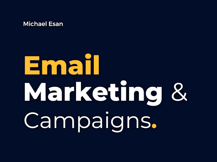 Cover image for Email Marketing & Campaign