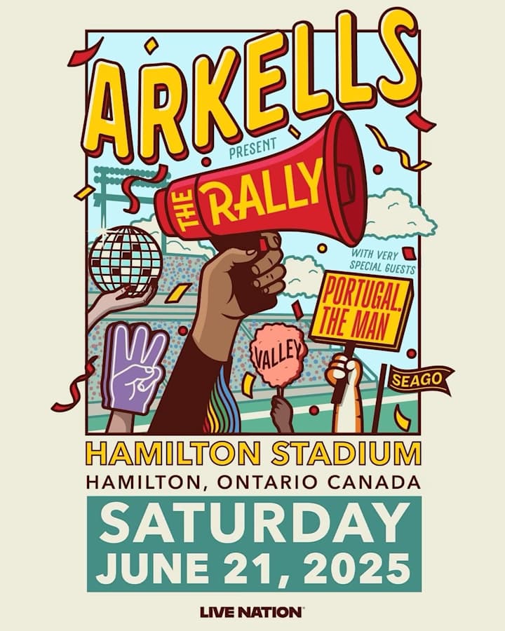 Cover image for The  Arkells "The Rally" 2025 Poster Design