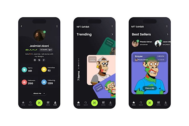 Cover image for NFT Exhibit- Mobile Experience for Digital Collectibles