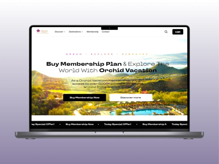 Cover image for Orchid Vacation website made in Framer