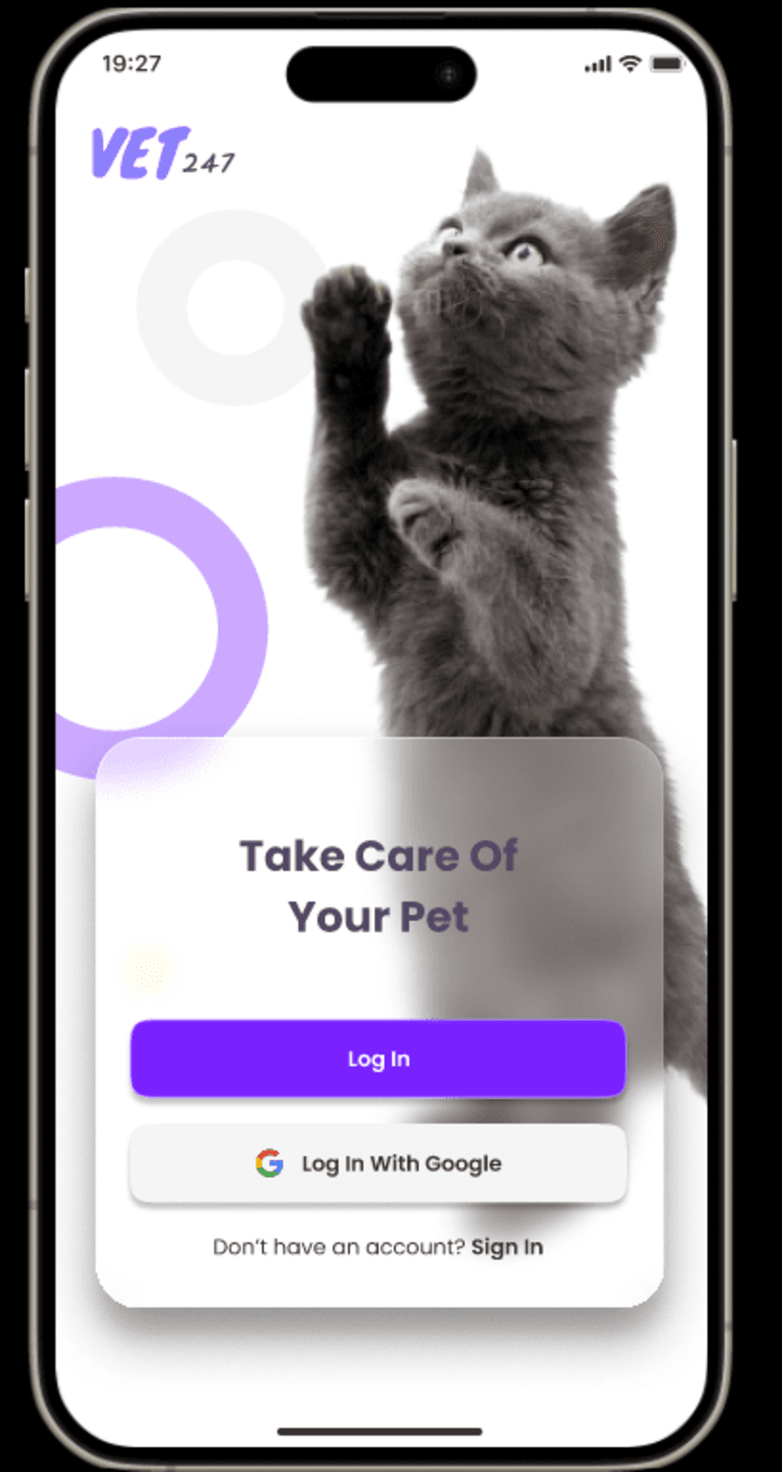 Cover image for  VET 247 - Pet Care Mobile App