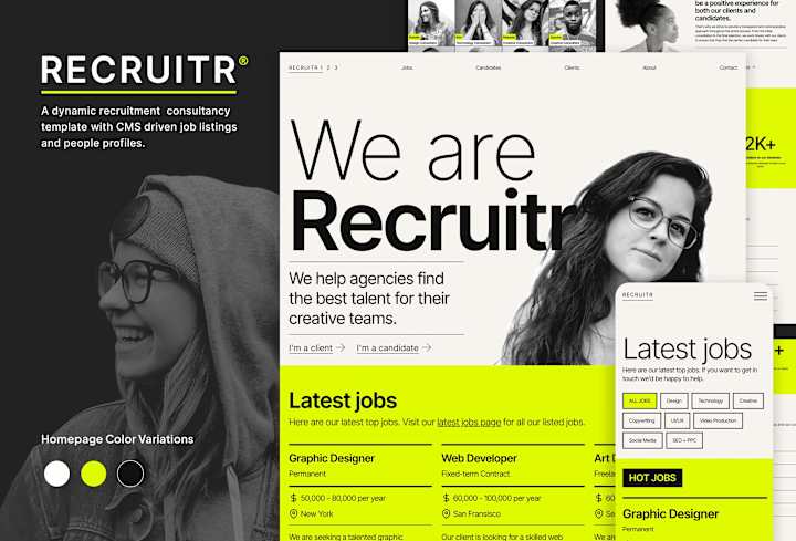 Cover image for RECRUITR® - Recruitment agency Framer Template