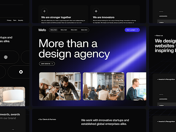 Cover image for Wefo Agency - Design and Development Website with Figma and Fram