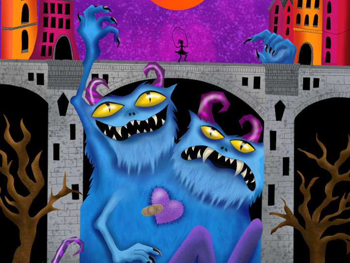 Cover image for Illustration Project for a Dark Whimsical Book