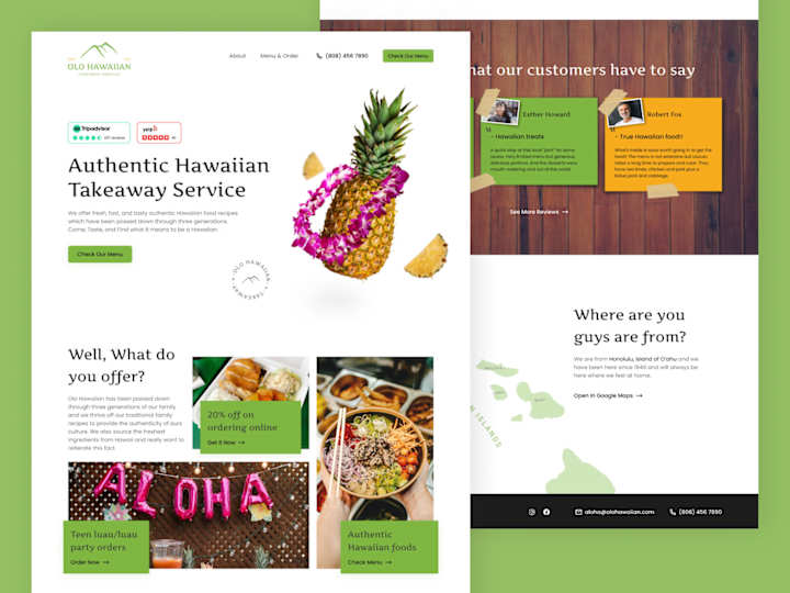 Cover image for 🍍OLO Hawaiian Takeaway Website | Clean & Clear Communication