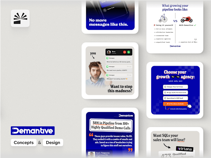 Cover image for Ad Concepts + Designs for Demantive