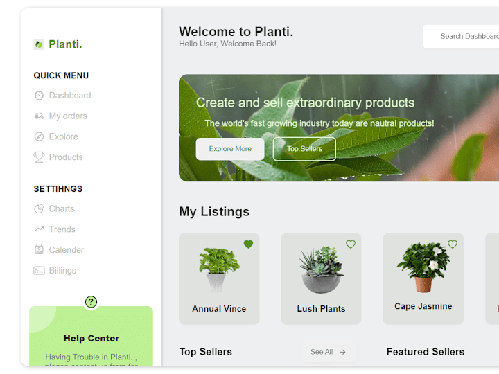 Cover image for Responsive dashboard platform for Florist