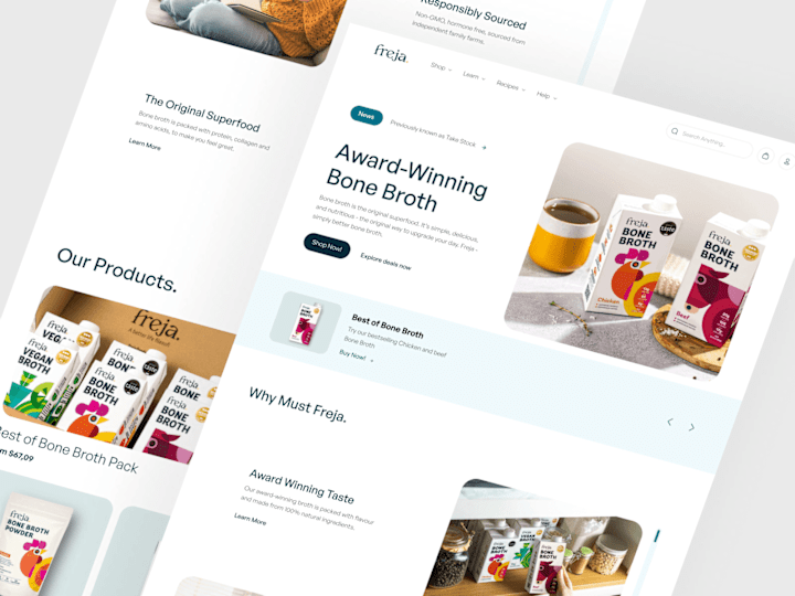 Cover image for Freja | Health Product Landing Page