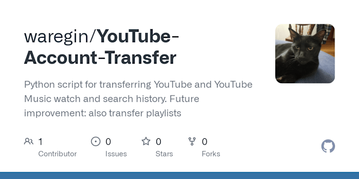 Cover image for Scripts for Recovering or Transferring YouTube Data