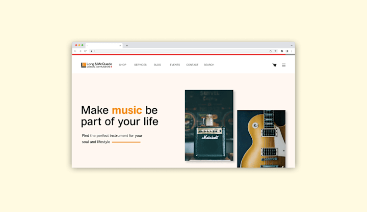 Cover image for Unsolicited Web Design for a Music Store