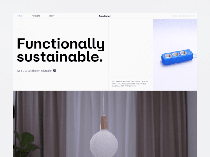 Cover image for Function first - Product site for functional products 