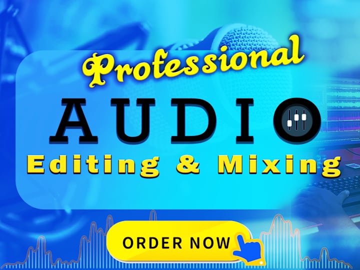 Cover image for Expert audio editing ,noise reduction and clean audio service