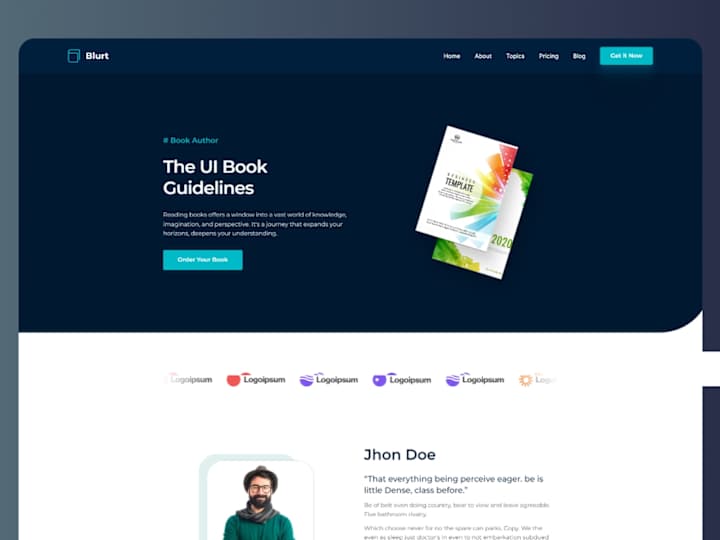 Cover image for Blurt - Framer Book Landing Page Template