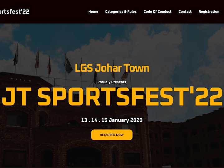 Cover image for Sportsfest website