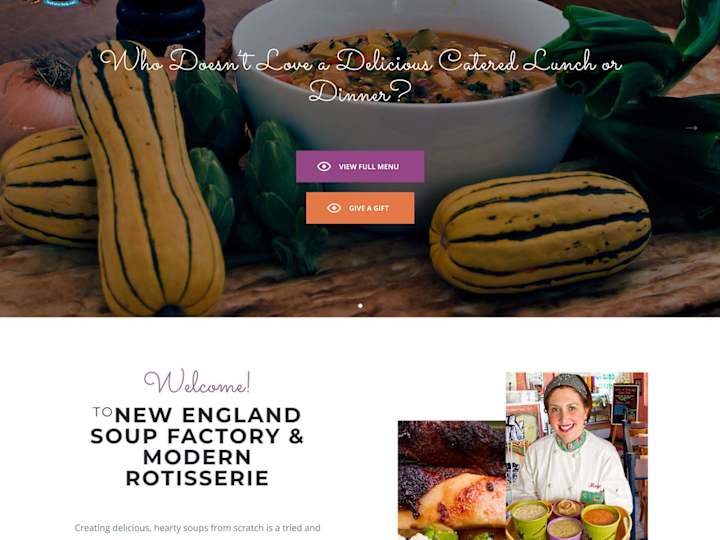 Cover image for New England Soup Factory | WordPress, Redesign