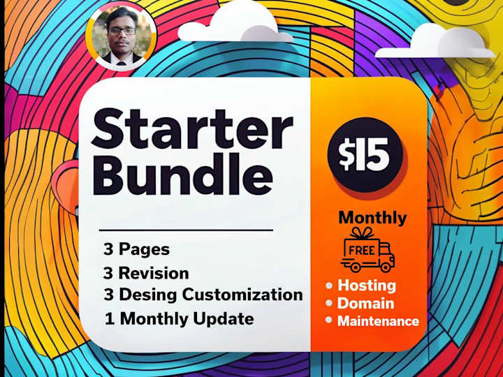 Cover image for You will get Custom Website with Hosting, Domain, Maintenance