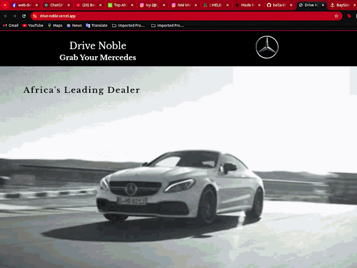 Cover image for Drive Noble Car Dealership Company | Responsive Website Design