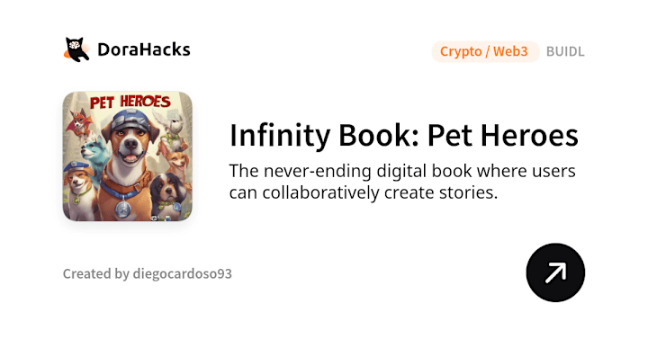 Cover image for Infinity Book: Pet Heroes - Collaborative Storytelling App 