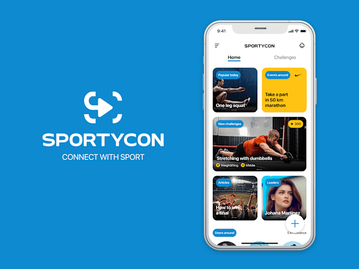 Cover image for Sportycon — sport challenges app on Behance