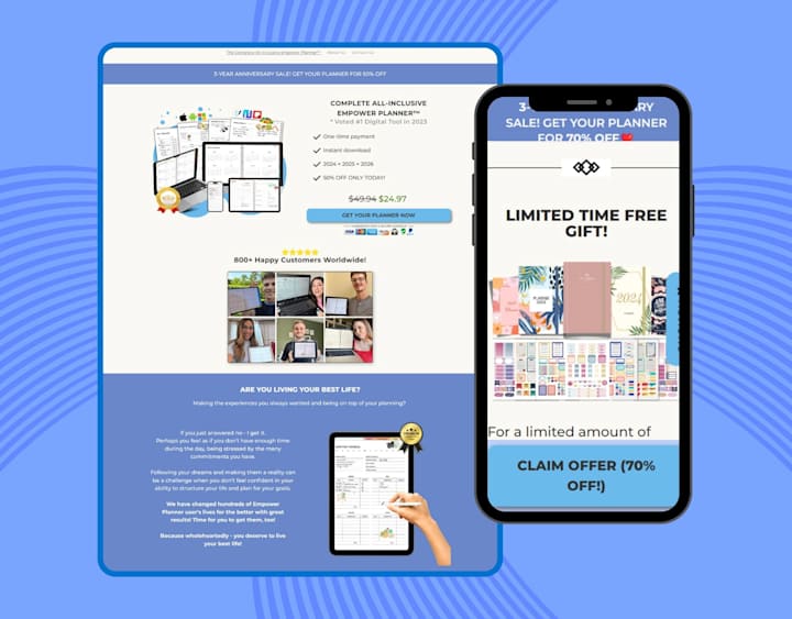 Cover image for Planner Website Clone Using Pagefly on Shopify