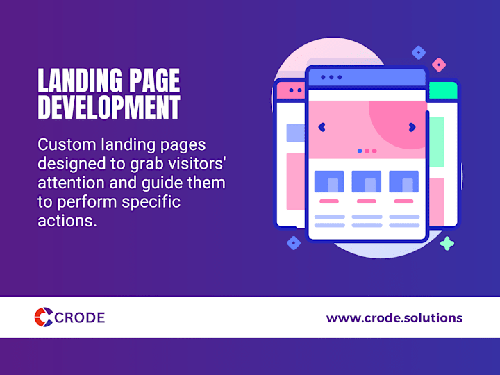 Cover image for Landing page development designed to grab visitors' attention