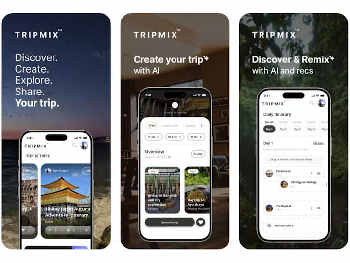 Cover image for Tripmix | AI-powered travel app