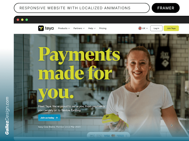 Cover image for Teya Website redesign