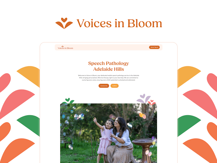 Cover image for Voices in Bloom — Logo & Landing Page Design